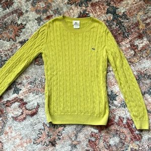 Lacoste sweater in lime green. Size 40